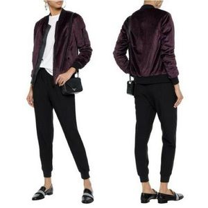 John + Jenn Velvet Reversible Plum &Black Bomber